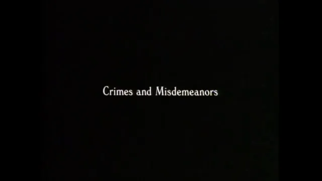 Crimes and Misdemeanors Scene 5